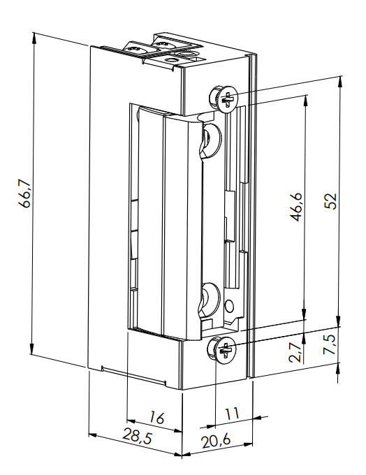 Smartec ST-SL351NC Защелка электромеханическая без планки