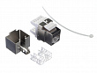 Netko Модуль Keystone экранированный, RJ45, cat.5е, 180°, под инструмент, металлик