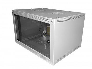 Netko Шкаф настенный 9U серия NOP3 (600х600x502), передняя дверь стекло, разборный, серый