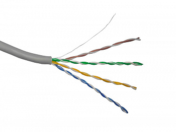 Skynet Кабель Premium UTP4 cat.5е, одножильный, 305м, Cu, Проходит Fluke тест, нг(А)-LSZH, серый