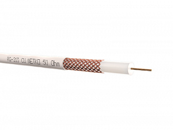 Netko Кабель коаксиальный RG213, 50 Ом (CU, оплетка 144 нити CU), белый (100м) Optima