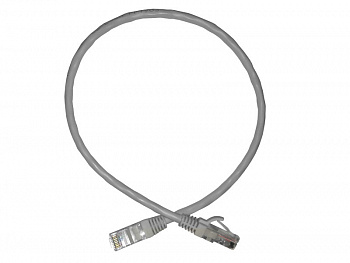 Netko Патч-корд UTP4 rj45-rj45 cat.6, 0.5м, BC, LSZH, серый, литой коннектор Optima