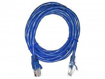 Netko Патч-корд UTP4 cat 5e, 3,0м, ВС, LSZH, синий, литой коннектор Optima