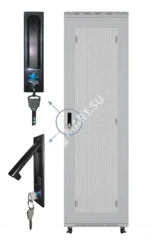 Netko Дверь для шкафа серии Expert 27U Ширина 600, металлическая с перфорацией, серая