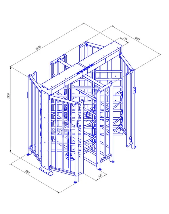 Ростов-Дон ПР2Ш/4М2 Полноростовой роторный турникет