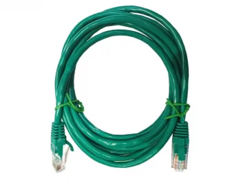 Netko Патч-корд UTP4 cat 5e, 2,0м, ВС, LSZH, зеленый, литой коннектор Optima