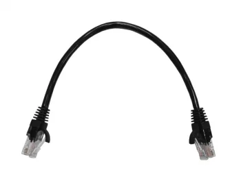 Netko Патч-корд UTP4 cat 5e, 0,25м, ВС, LSZH, черный, литой коннектор Optima