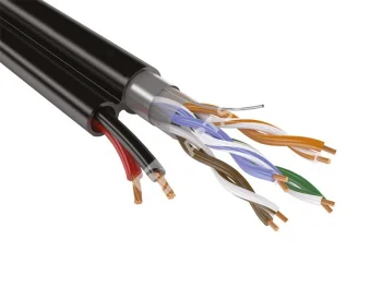 Кабель комб. UTP 5E 4x2x0.5 + 2x0.75 outdoor, с тросом, 200 м 05-020