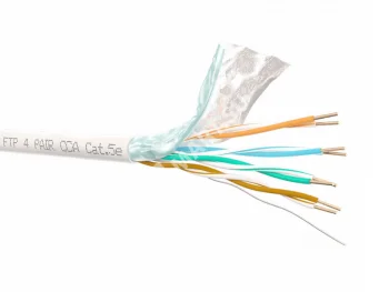 Netko Кабель FTP4 cat.5е, одножильный, экранированный, 305м, CCA, серый