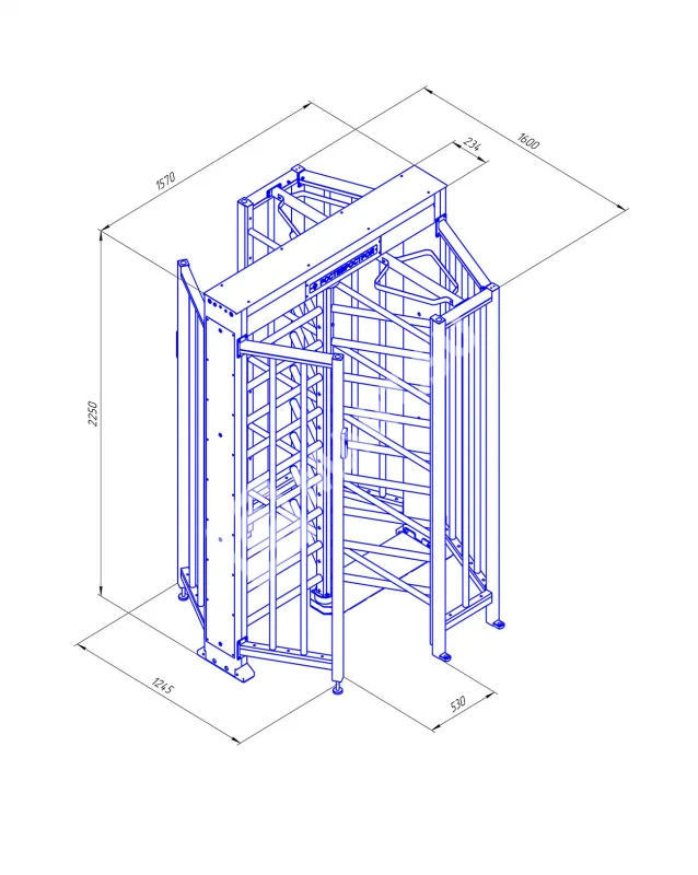Ростов-Дон ПР1/3М2 НЕРЖ Полноростовой роторный турникет